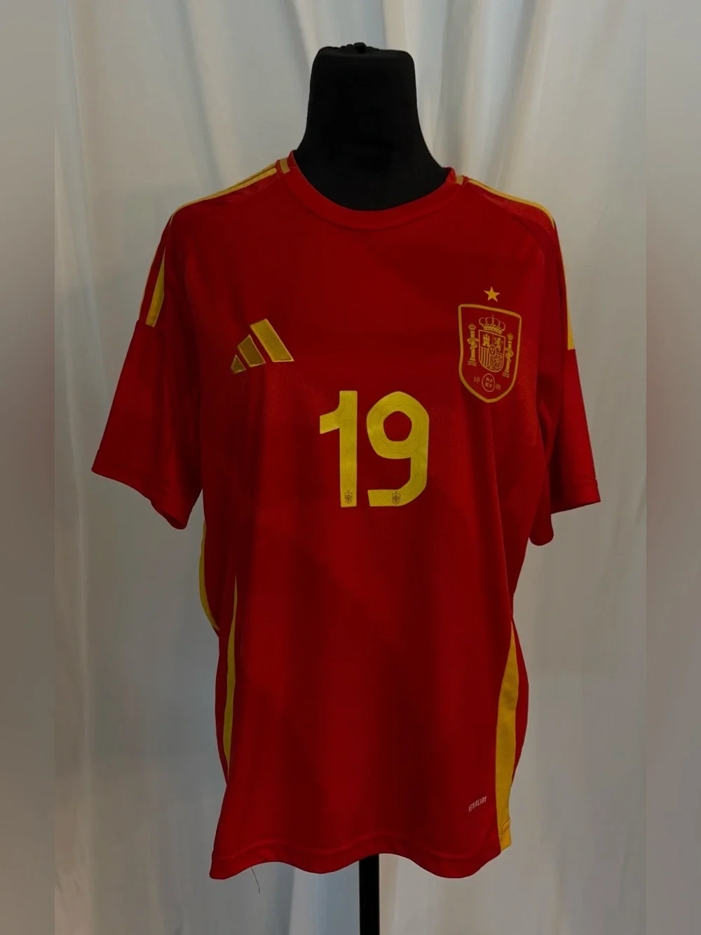 adidas Red and Gold Men's Soccer Jersey - #19